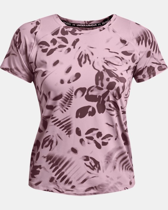 Women's UA Iso-Chill 200 Print Short Sleeve, Pink, pdpMainDesktop image number 5